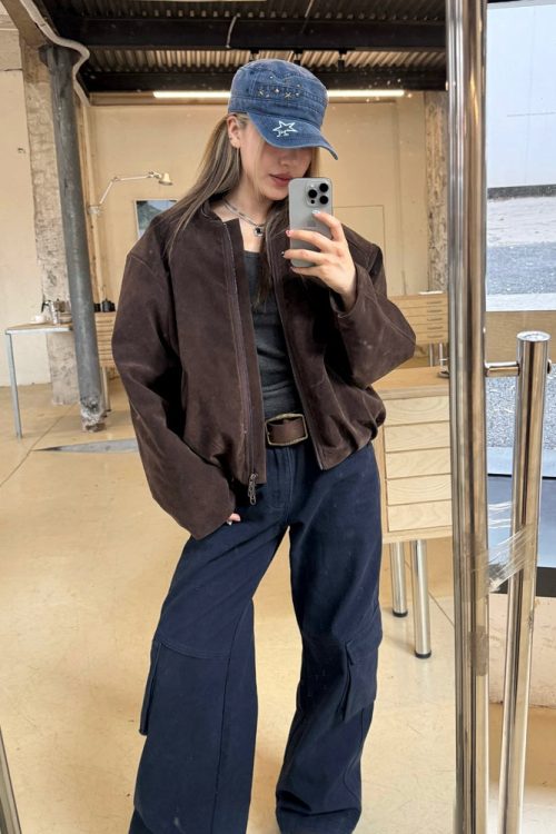 Fur Collar Suede Jacket