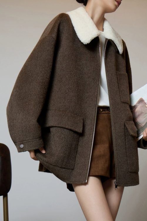 Fur Collar Suede Jacket