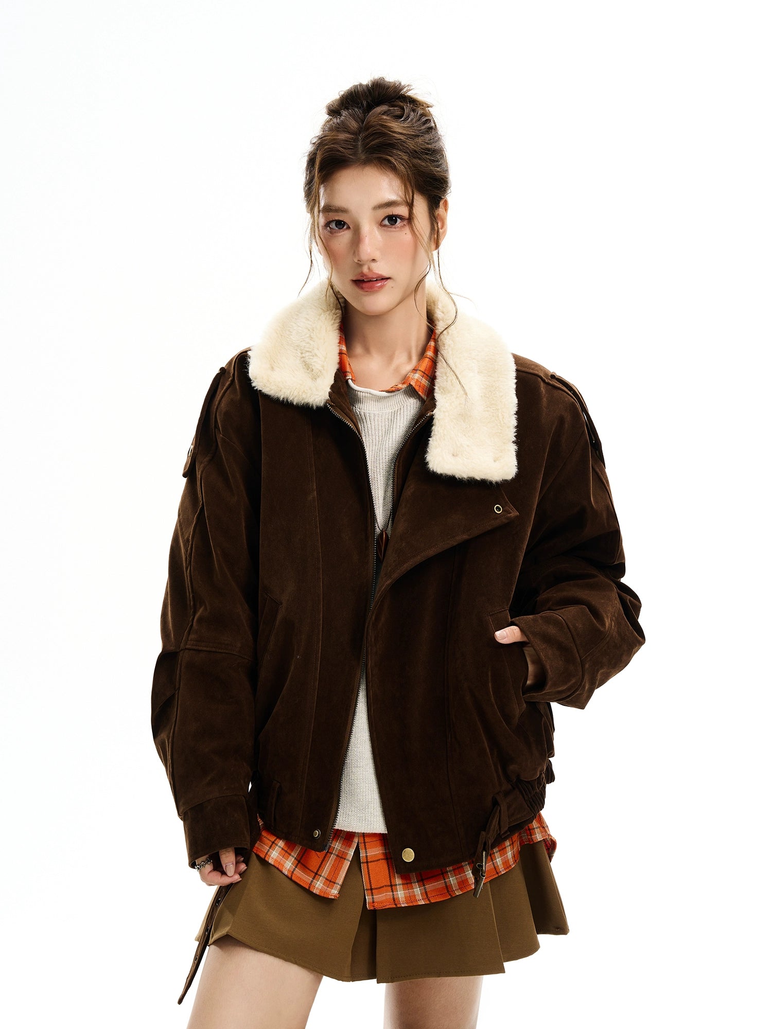 Fur Collar Suede Jacket Fur Collar Suede Jacket