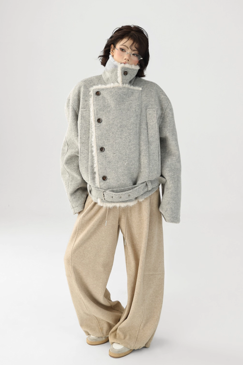 Fur Collar Trench Coat