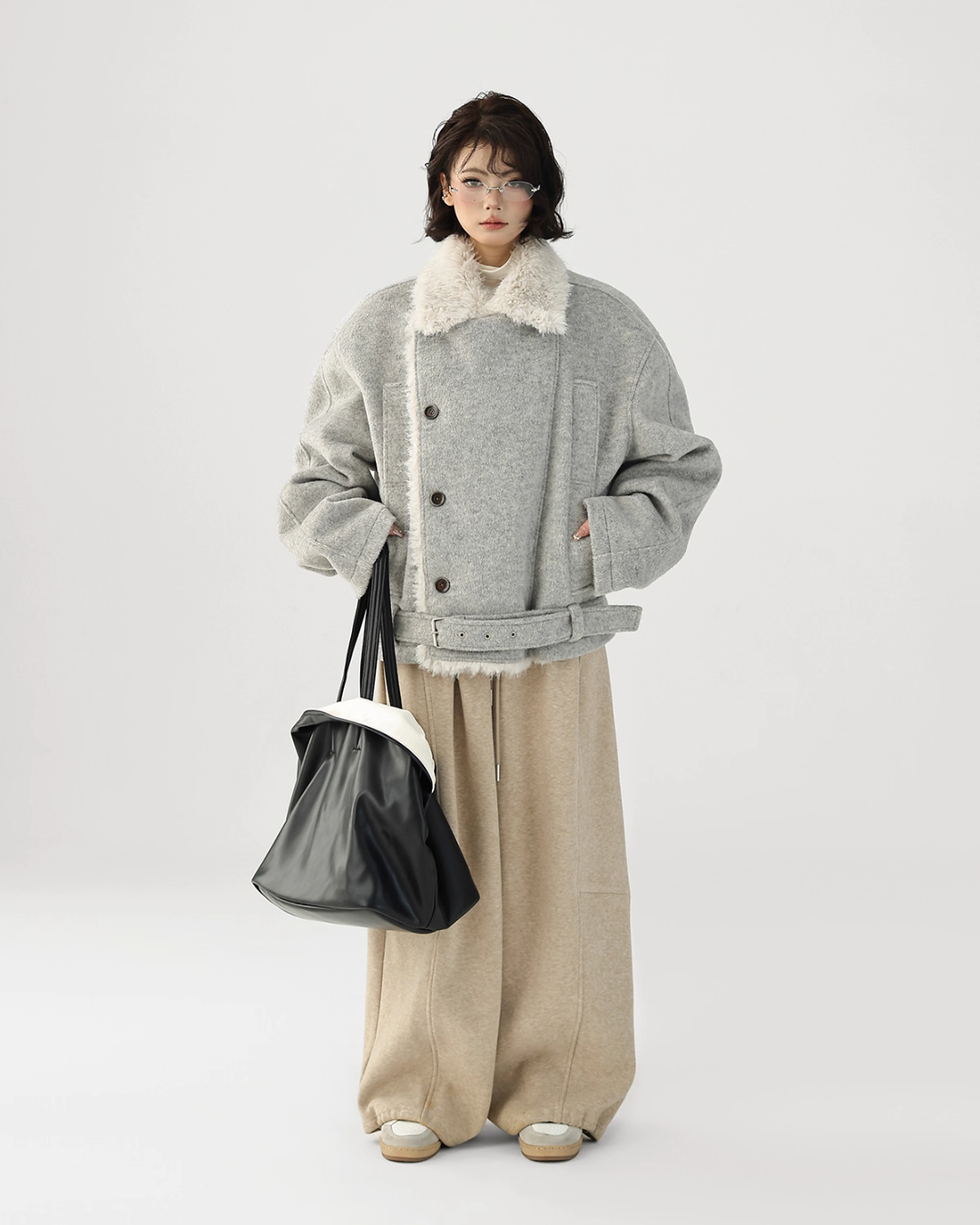 Fur Collar Trench Coat Fur Collar Trench Coat