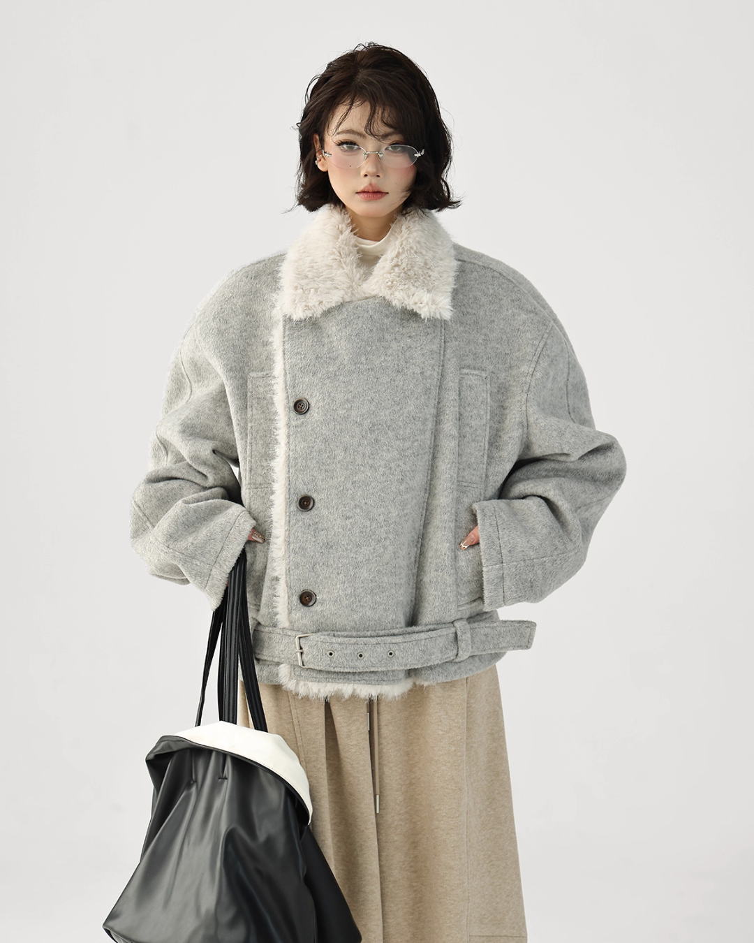 Fur Collar Trench Coat Fur Collar Trench Coat