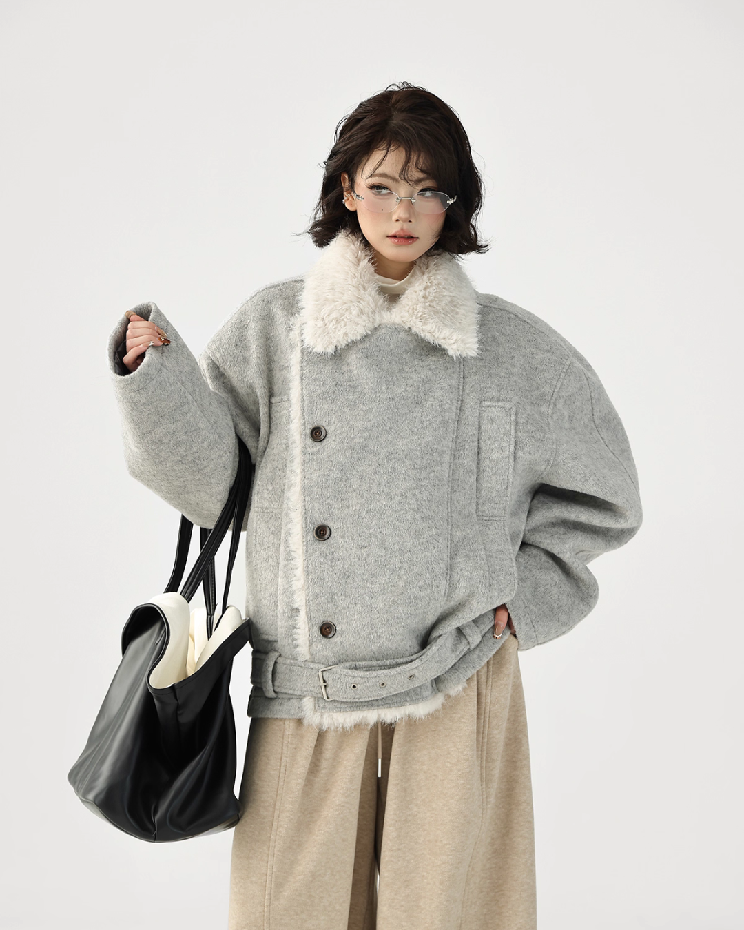 Fur Collar Trench Coat Fur Collar Trench Coat