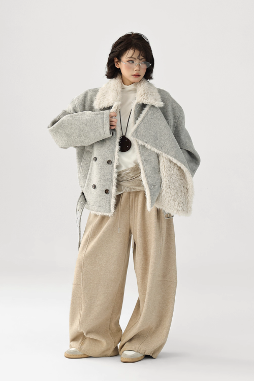 Fur Collar Trench Coat