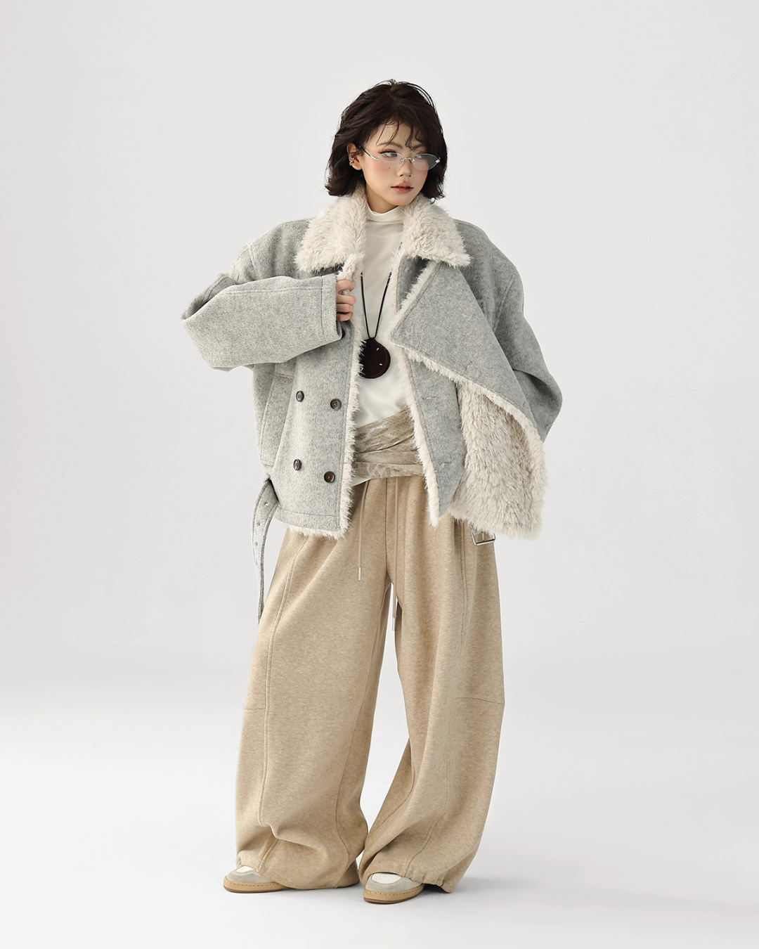 Fur Collar Trench Coat Fur Collar Trench Coat