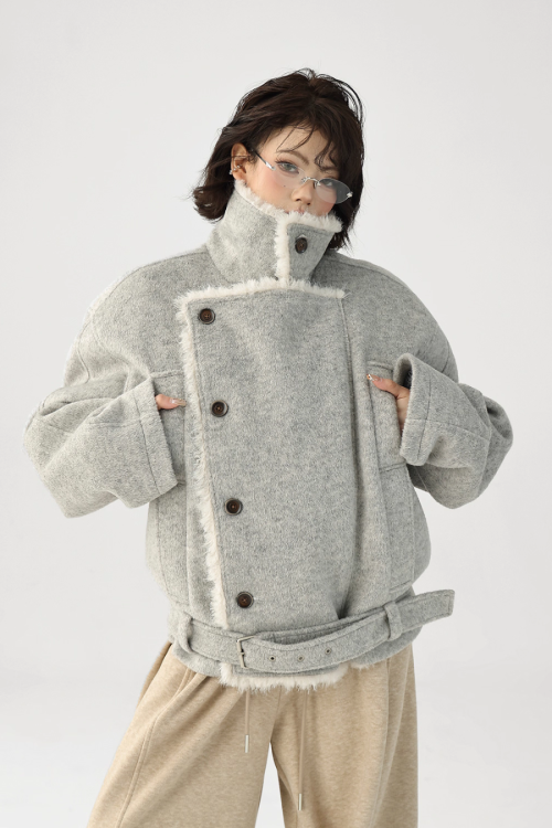 Fur Collar Trench Coat