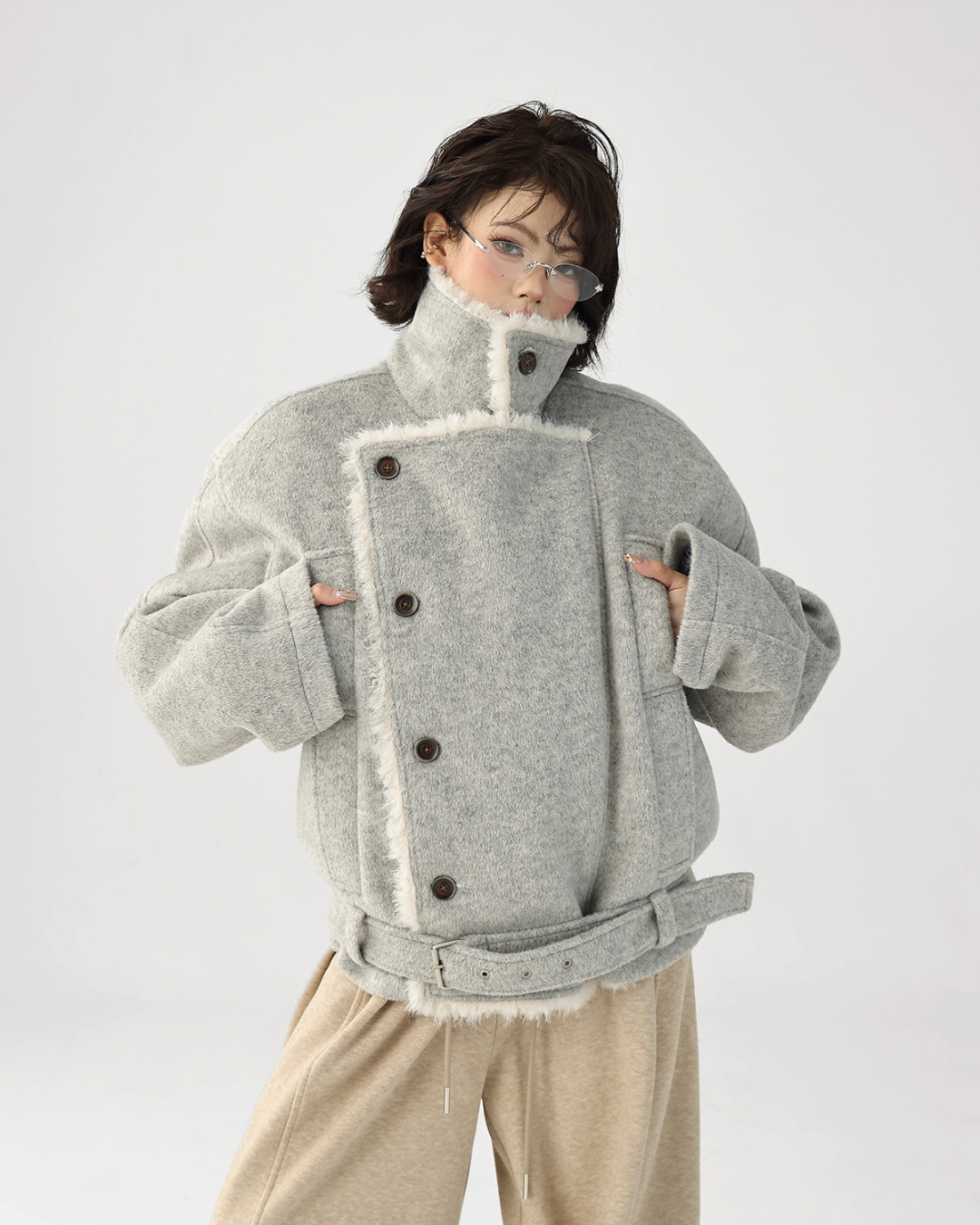 Fur Collar Trench Coat Fur Collar Trench Coat