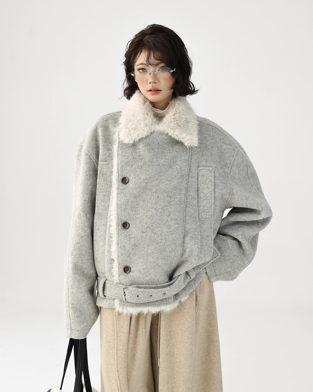 Fur Collar Trench Coat Fur Collar Trench Coat