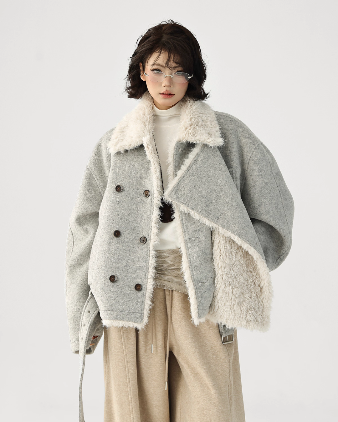Fur Collar Trench Coat Fur Collar Trench Coat