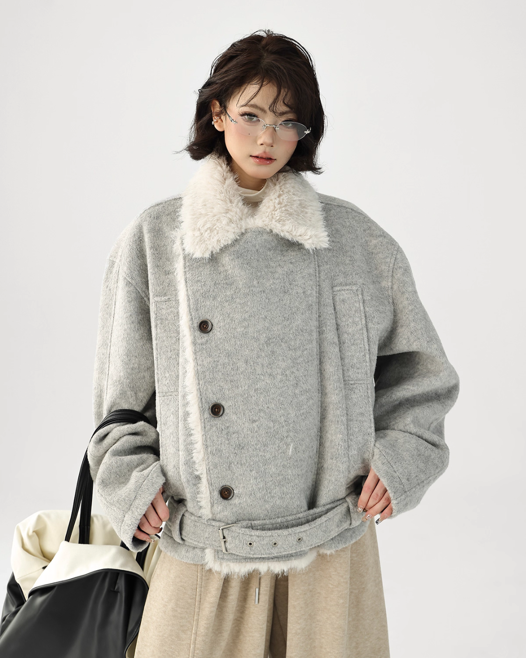 Fur Collar Trench Coat Fur Collar Trench Coat