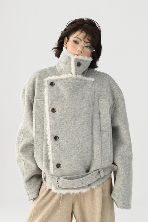 Fur Collar Trench Coat