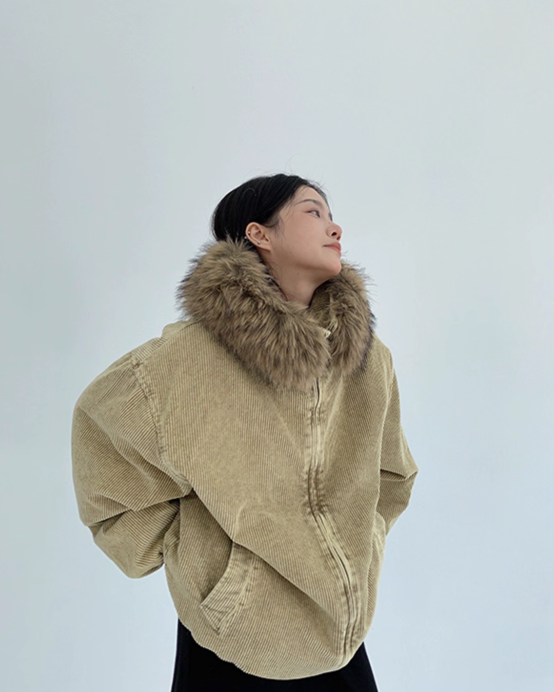 Fur Corduroy Double-Zip Jacket Fur Corduroy Double-Zip Jacket