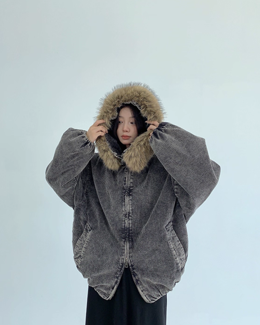 Fur Corduroy Double-Zip Jacket Fur Corduroy Double-Zip Jacket