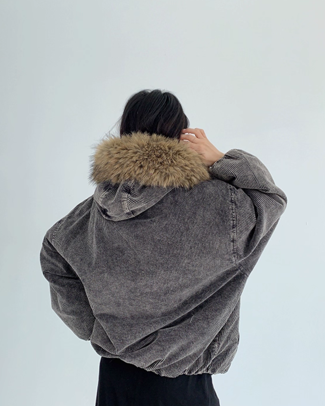 Fur Corduroy Double-Zip Jacket Fur Corduroy Double-Zip Jacket