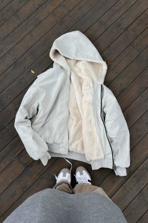 Fur Design Padded Blouson