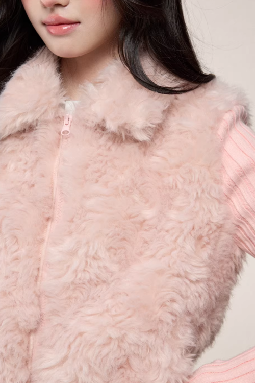 Fur Docking Knit Jacket