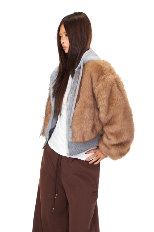 Fur Docking Zip Hoodie