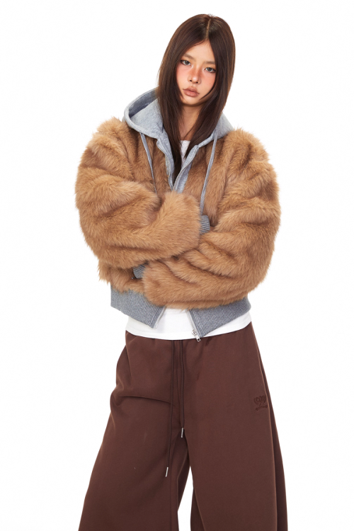 Fur Docking Zip Hoodie