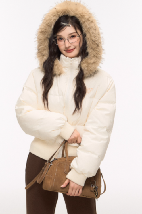 Fur Down Jacket / Flare Pants