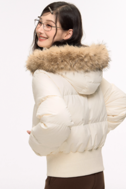 Fur Down Jacket / Flare Pants