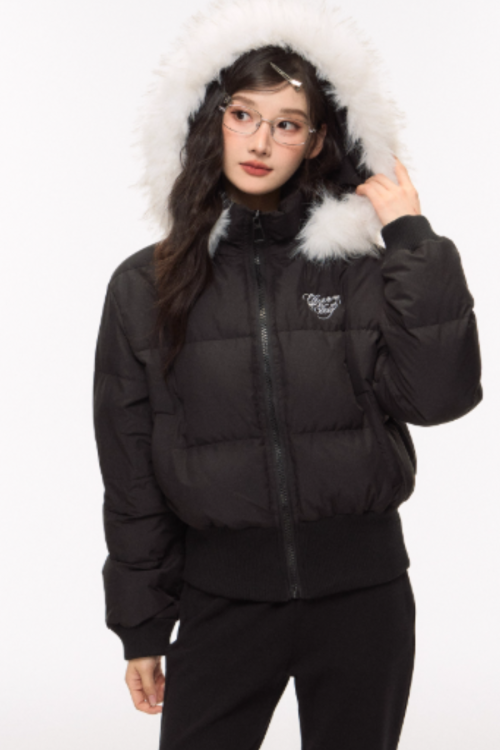 Fur Down Jacket / Flare Pants