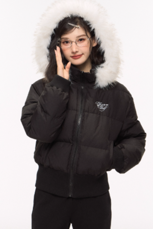 Fur Down Jacket / Flare Pants