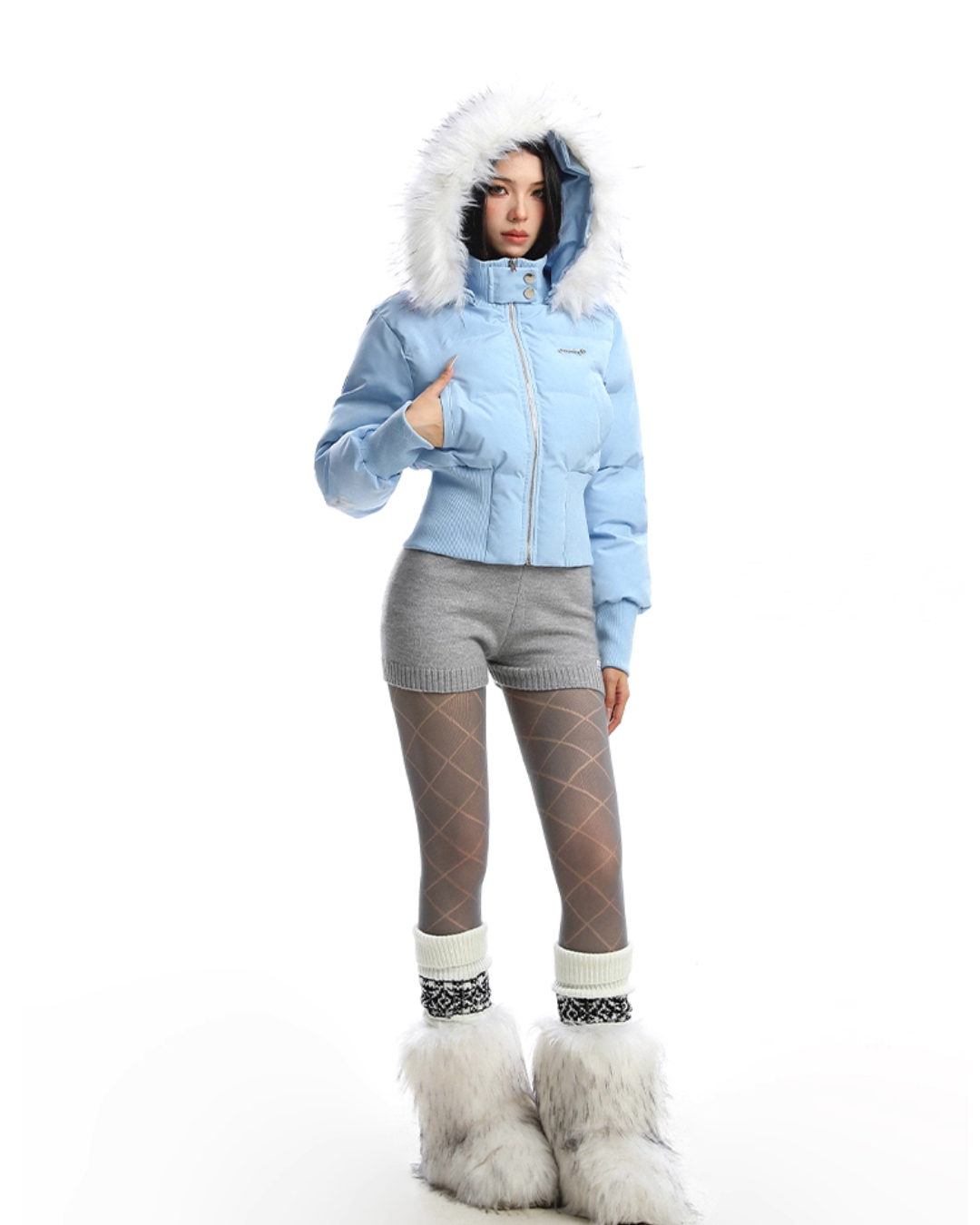 Fur Down Short Jacket Fur Down Short Jacket