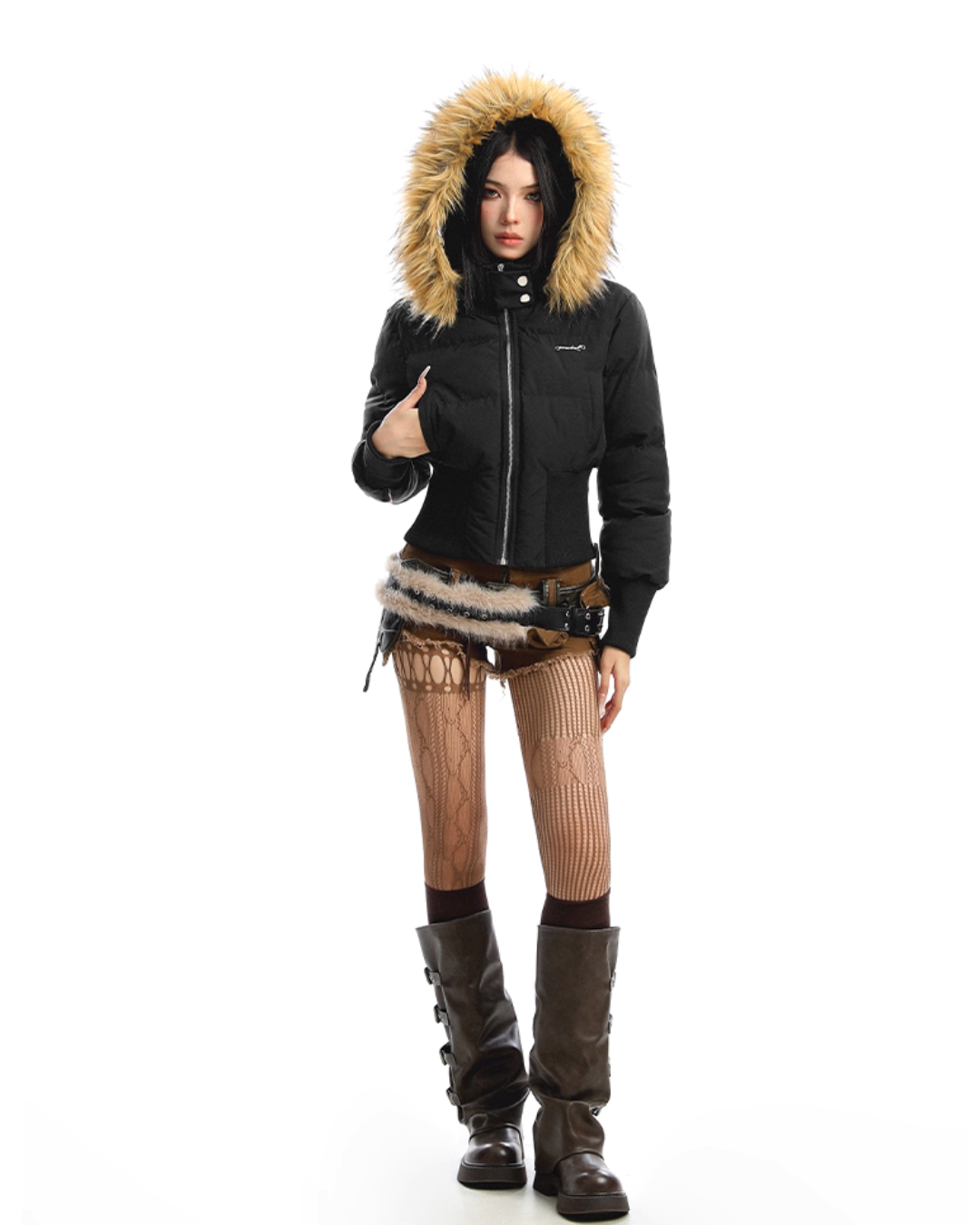 Fur Down Short Jacket Fur Down Short Jacket