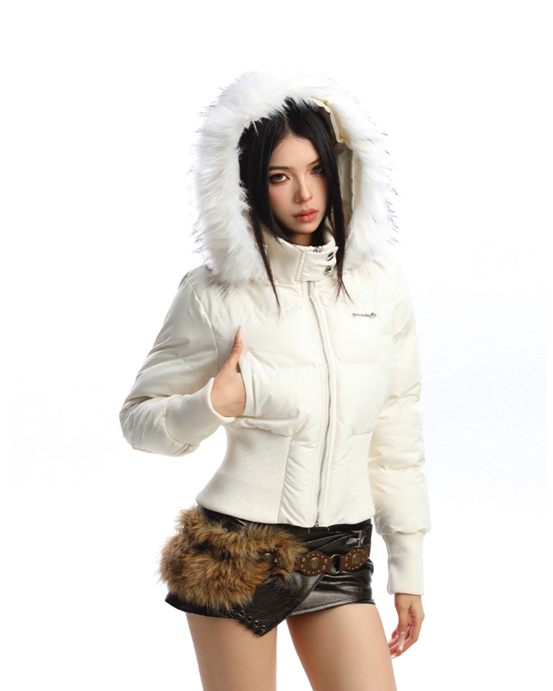 Fur Down Short Jacket Fur Down Short Jacket