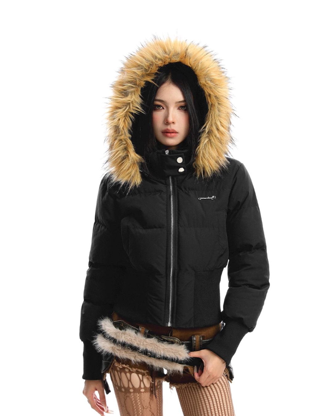 Fur Down Short Jacket Fur Down Short Jacket