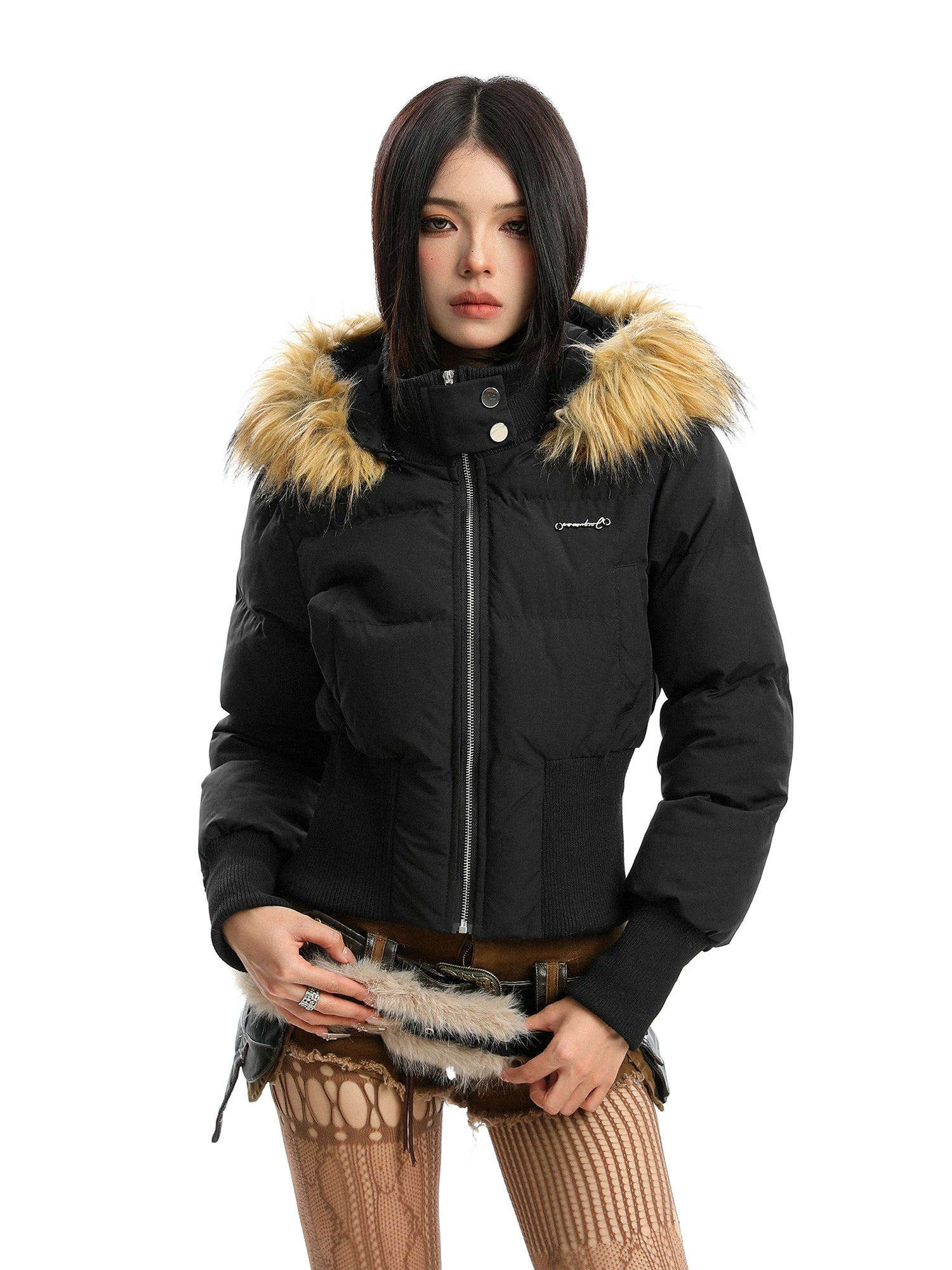Fur Down Short Jacket Fur Down Short Jacket
