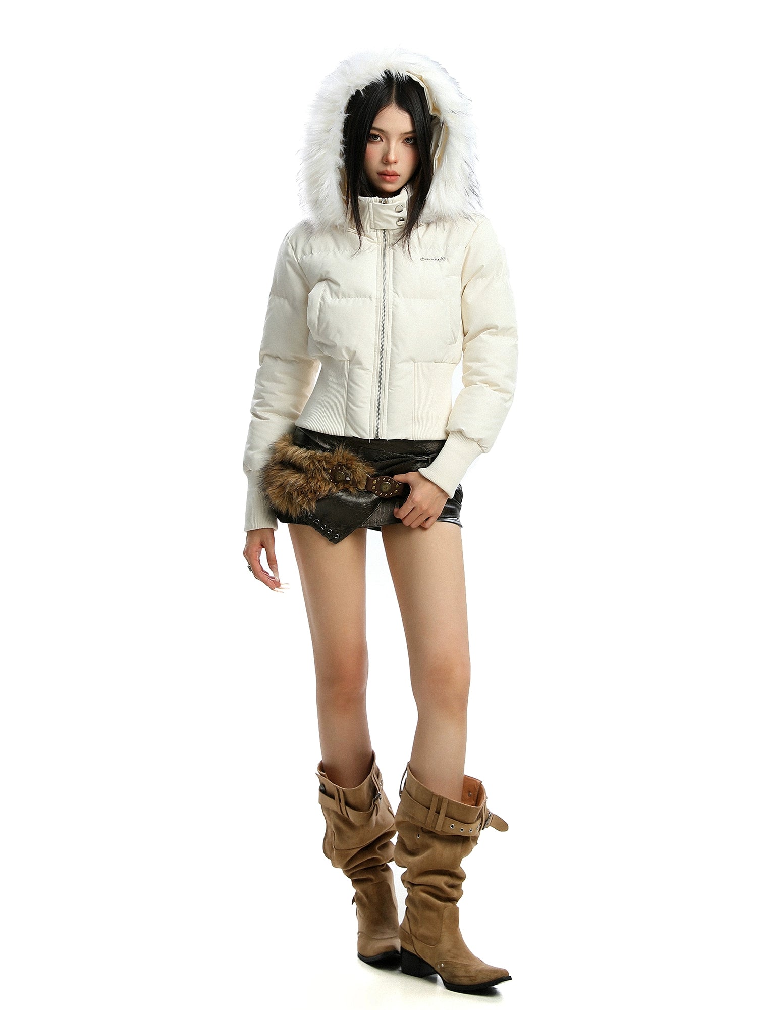 Fur Down Short Jacket Fur Down Short Jacket