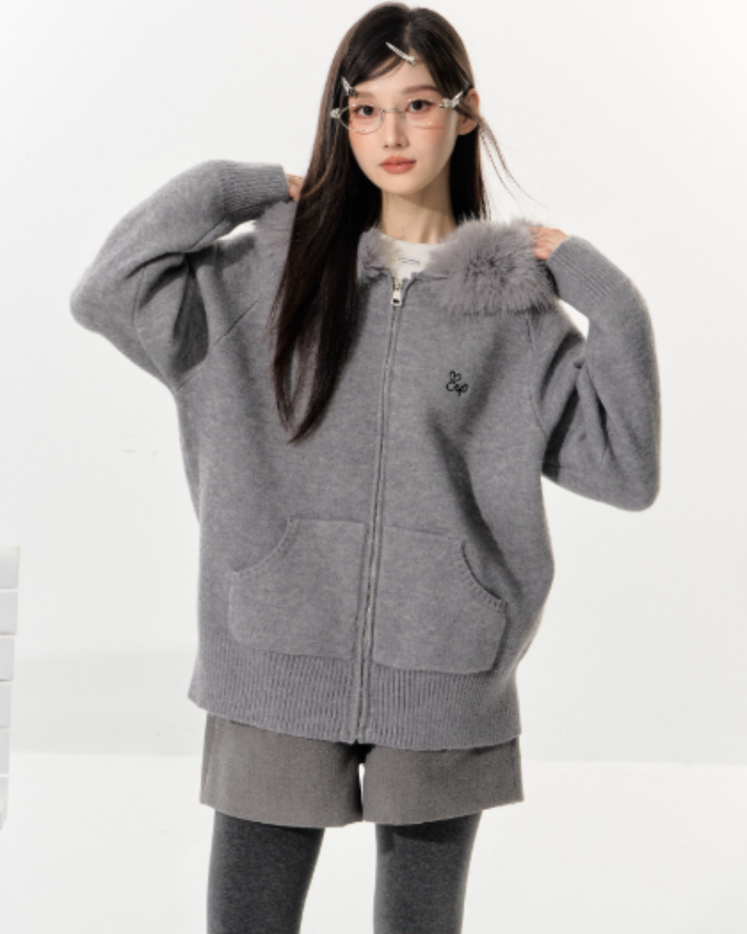 Fur Food Jacket / Wide Pants / Half Pants Fur Food Jacket / Wide Pants / Half Pants