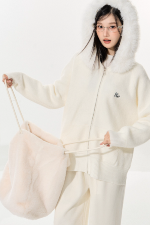 Fur Food Jacket / Wide Pants / Half Pants