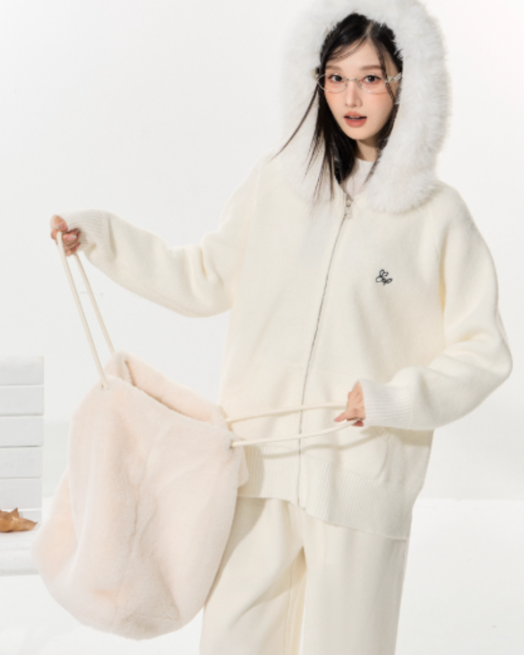 Fur Food Jacket / Wide Pants / Half Pants Fur Food Jacket / Wide Pants / Half Pants