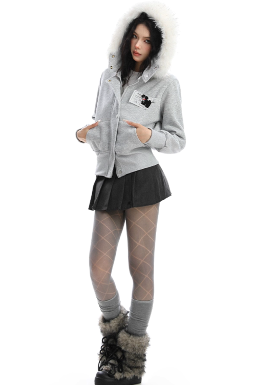 Fur Hood Camouflage Jacket