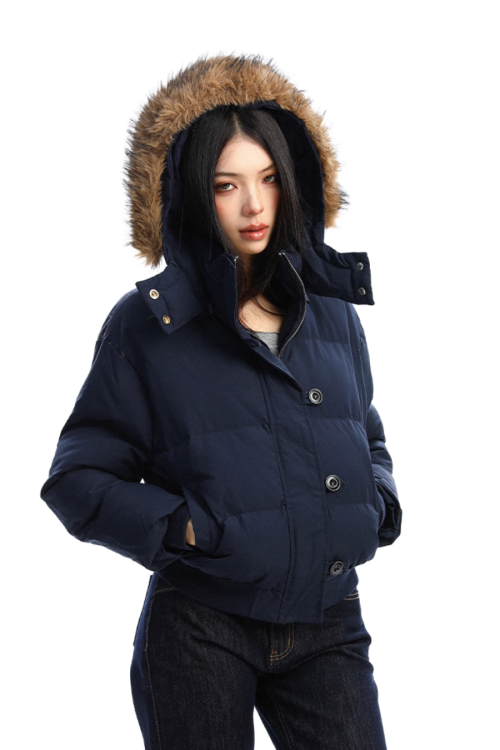 Fur Hood Compact Down Jacket
