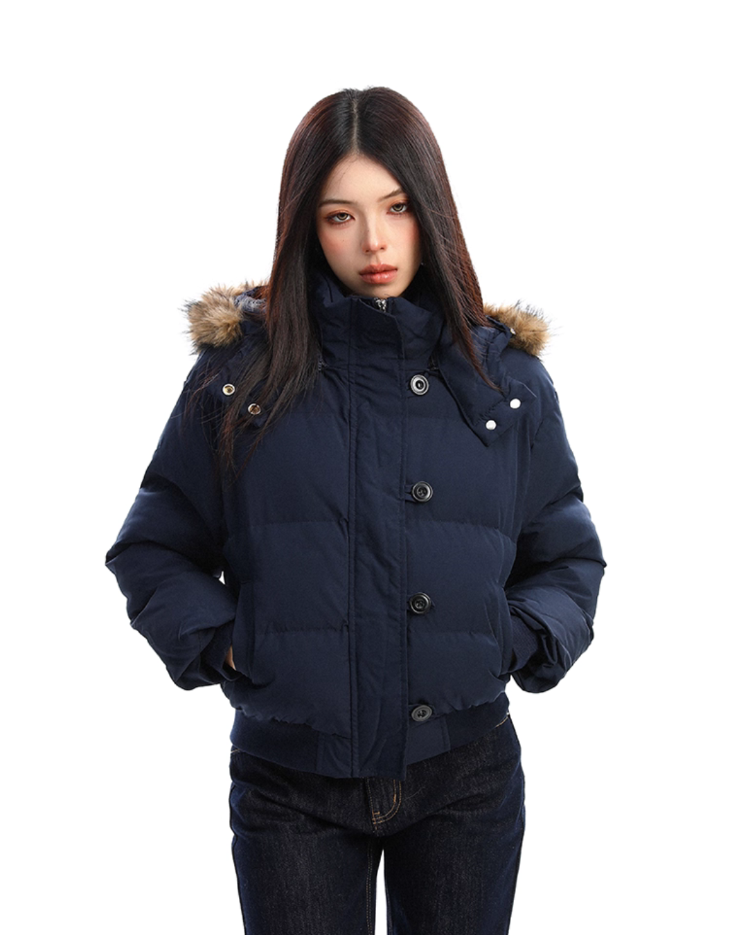 Fur Hood Compact Down Jacket Fur Hood Compact Down Jacket
