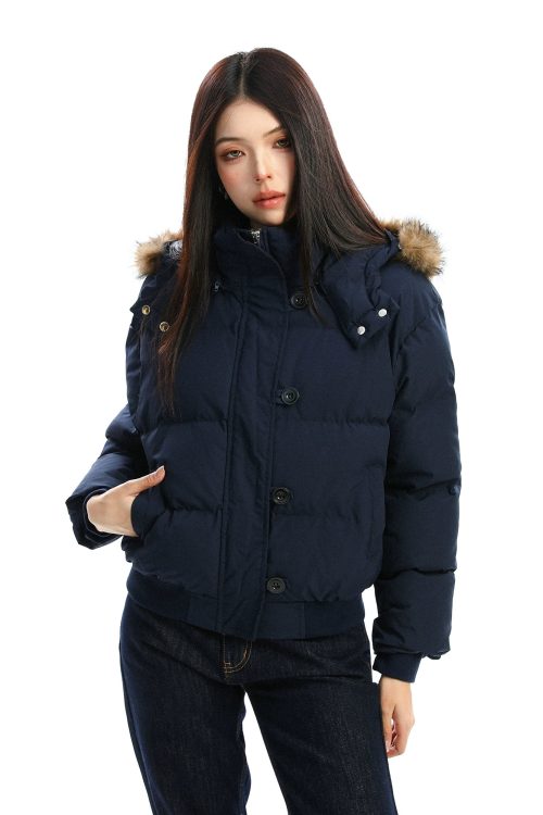Fur Hood Compact Down Jacket