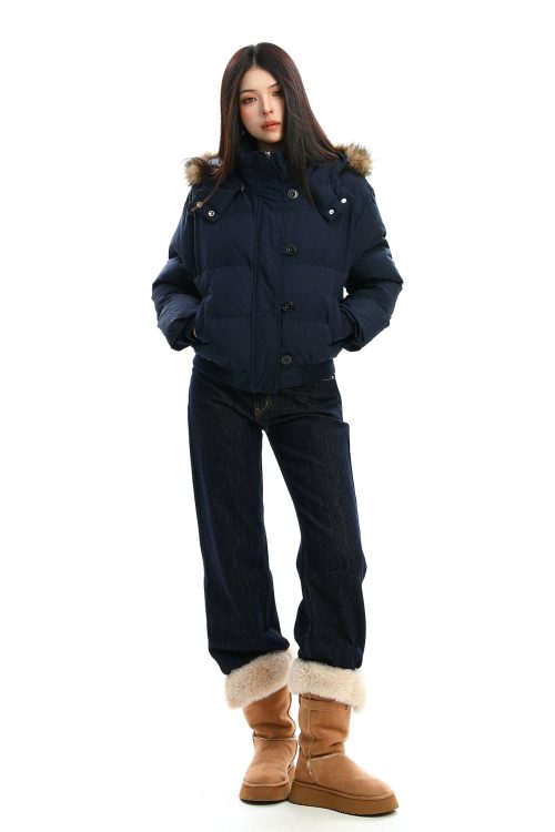 Fur Hood Compact Down Jacket
