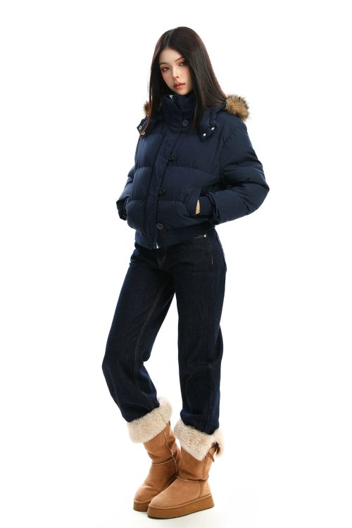 Fur Hood Compact Down Jacket