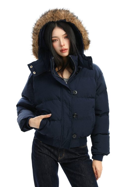 Fur Hood Compact Down Jacket