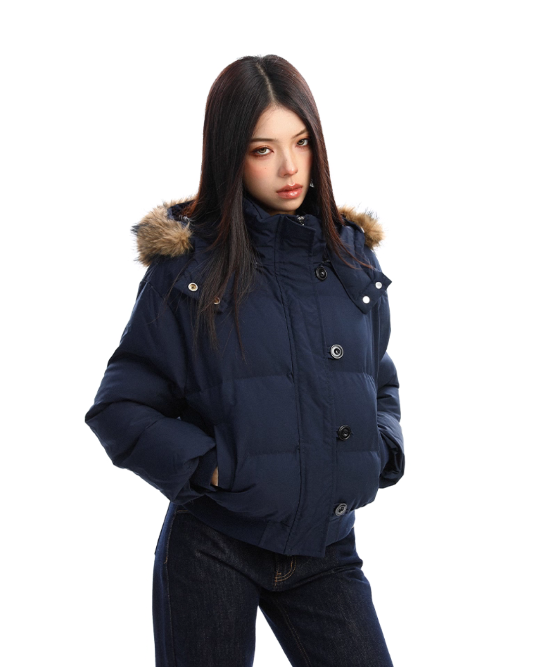 Fur Hood Compact Down Jacket Fur Hood Compact Down Jacket