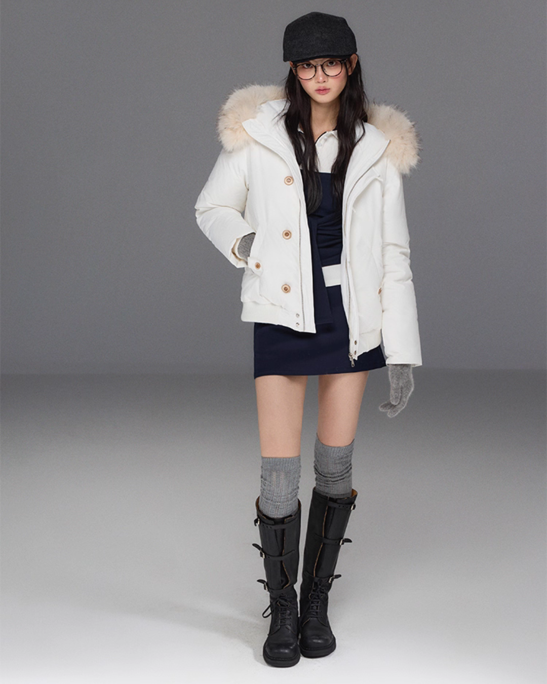 Fur Hood Down Jacket Fur Hood Down Jacket