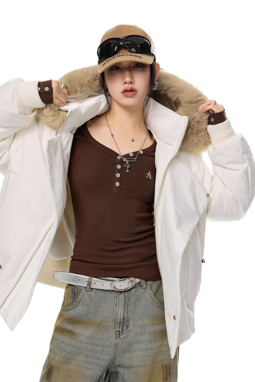 Fur Hood Down Jacket