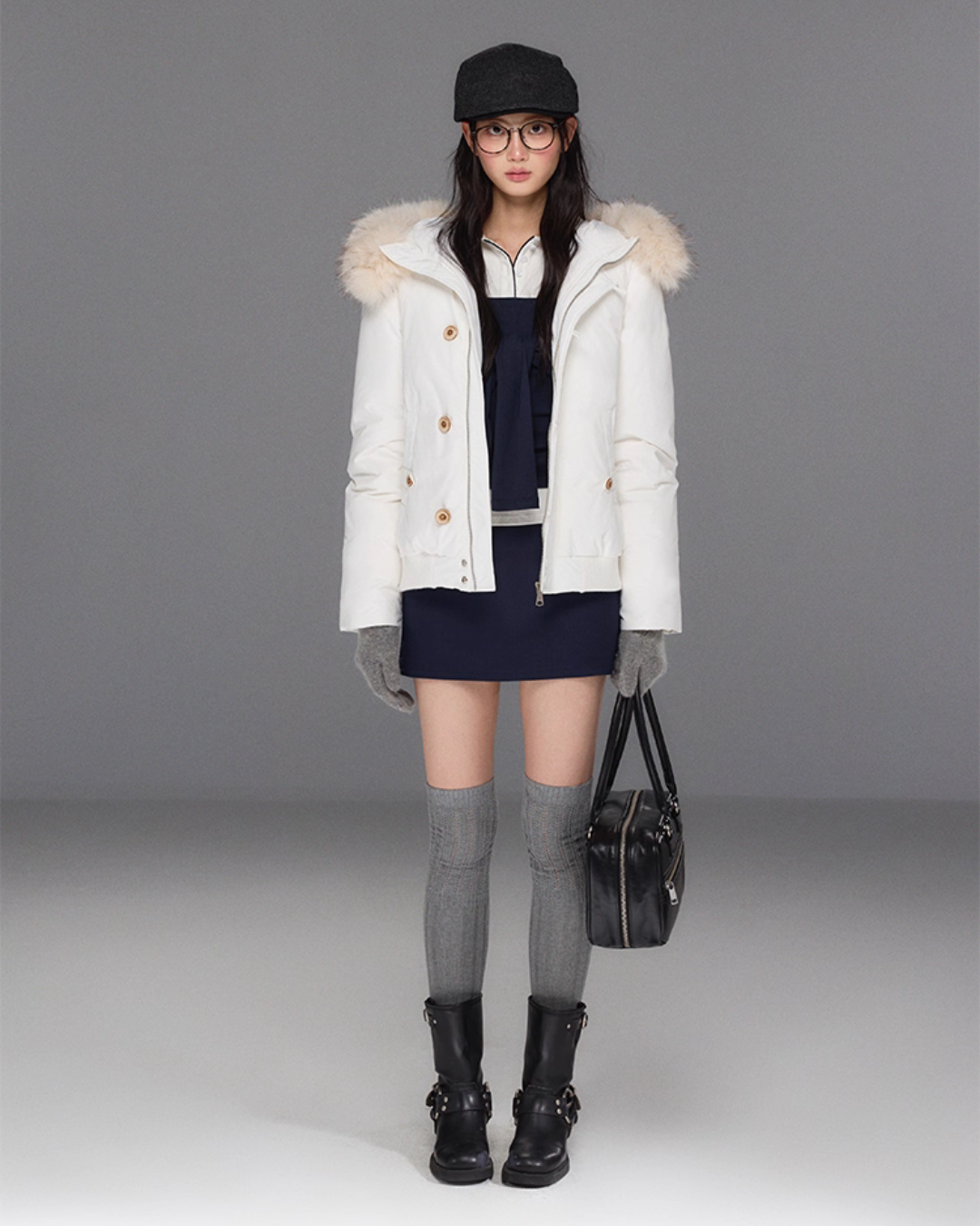 Fur Hood Down Jacket Fur Hood Down Jacket