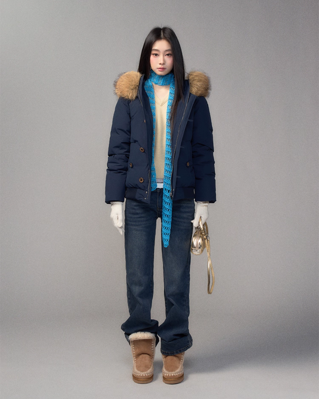 Fur Hood Down Jacket Fur Hood Down Jacket