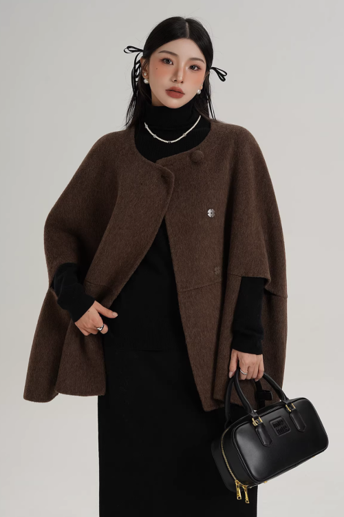 Fur Muffler Cape Coat