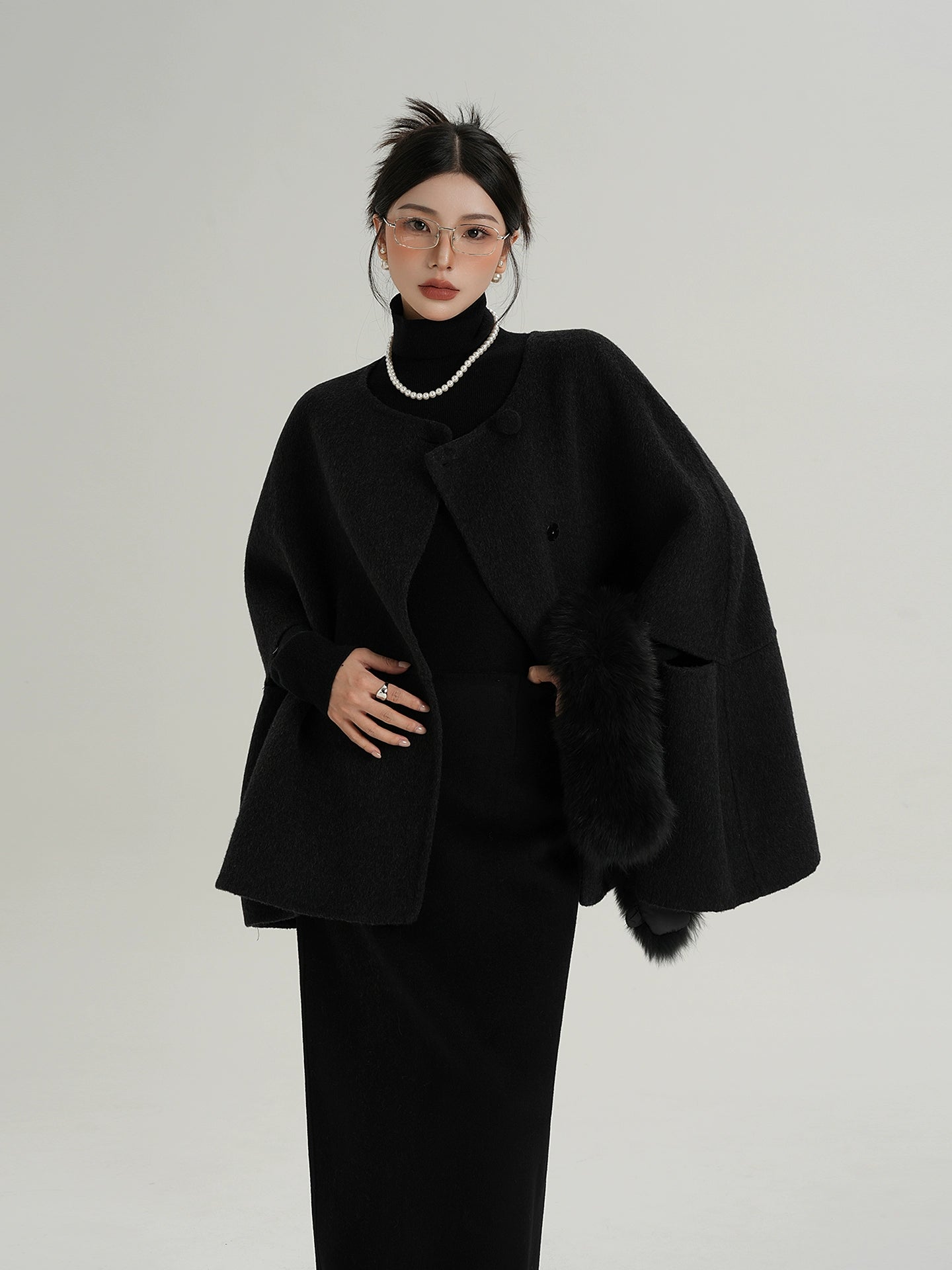 Fur Muffler Cape Coat Fur Muffler Cape Coat