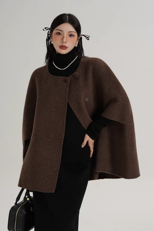 Fur Muffler Cape Coat